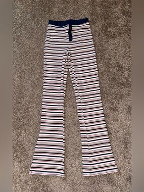 Frankies Bikinis Blair Striped Cotton Pants